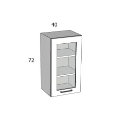72/FÜ 40 Felső elem jobbos
