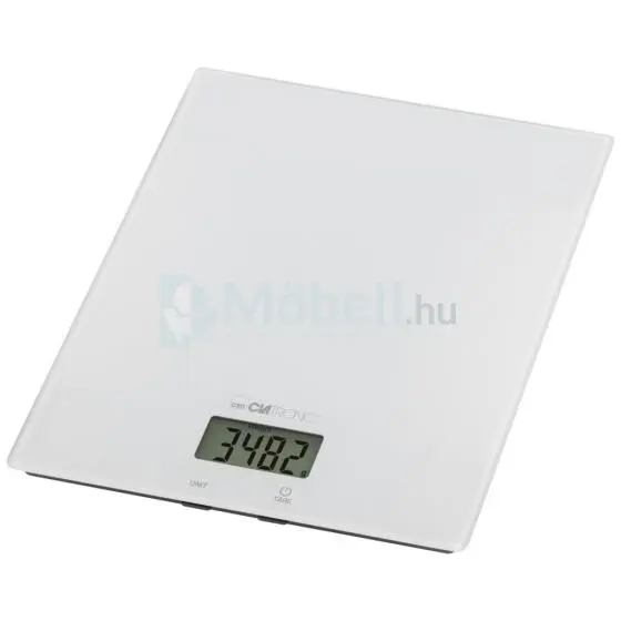 Clatronic KW 3820 fehér Üveg konyhai mérleg