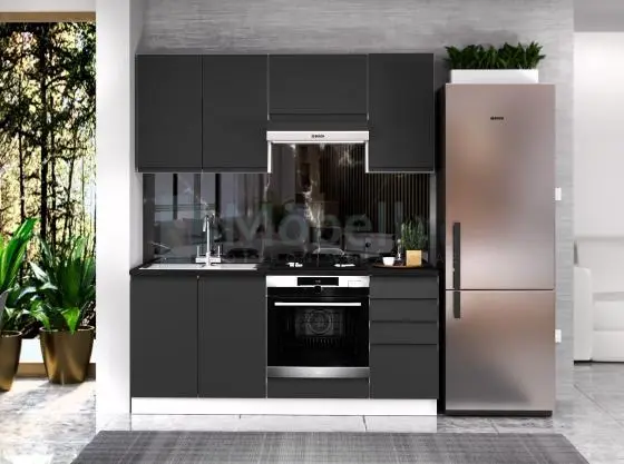Italy Mdf Antracit konyhabútor 180 cm