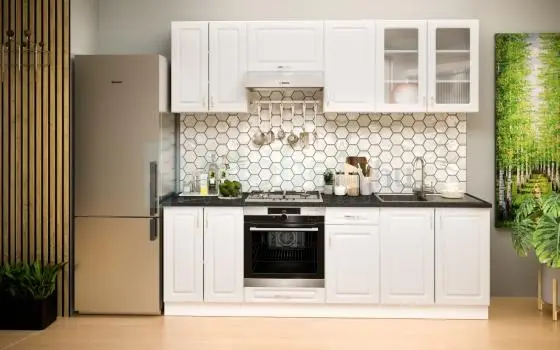 Athén Mdf Fehér konyhabútor 240 cm