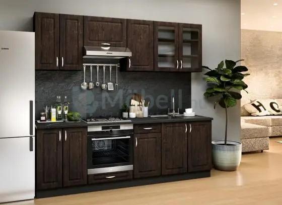 Athén Mdf Bambusz konyhabútor 240 cm