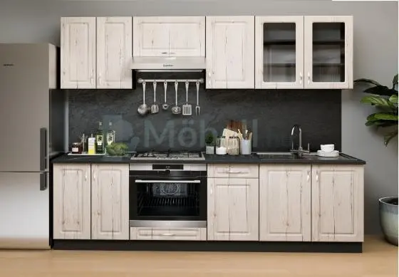 Athén Mdf Szamoa - antracit konyhabútor 240 cm