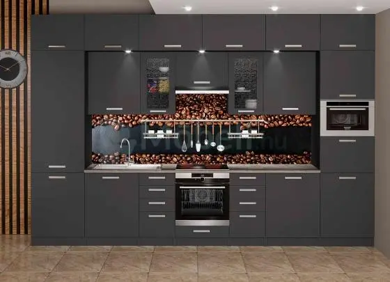 Harmony Lux Antracit Konyhabútor 380 cm