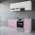Max fehér rózsaszín konyhabútor 170 cm