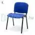 Tímea tárgyaló szék A, Fekete - Kék 