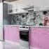 Max fehér rózsaszín konyhabútor 250 cm