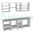Athén Mdf Sötét Beton - Fehér konyhabútor 240 cm