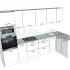 Bergi Antracit szürke - Fehér sarok konyhabútor 320 cm x 140 cm