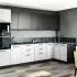 Bergi Antracit szürke - Fehér sarok konyhabútor 320 cm x 140 cm