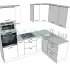 Montana Fehér-Szürke Sarok konyhabútor 240 x 160 cm