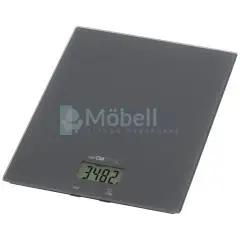 Clatronic KW 3820 szürke üveg konyhai mérleg 