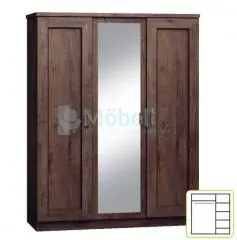 Tedy MDF Frontos Gardrób, tükörrel