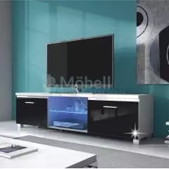 Lugo TV állvány A, FFehér - Fekete