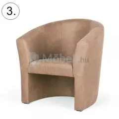 Berta elegant fotel C, Drapp kárpitozott fotel