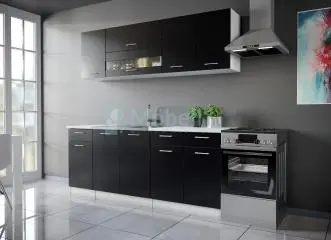 Color fekete konyhabútor 200 cm