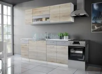 Duna sonoma ezüst konyhabútor 200 cm