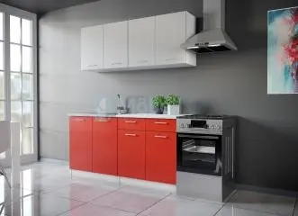 Max szürke piros konyhabútor 160 cm