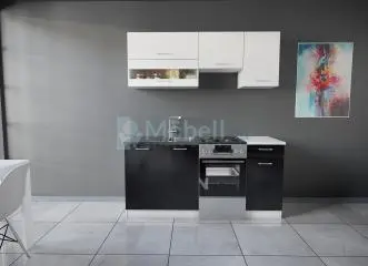 Max fehér fekete konyhabútor 170 cm