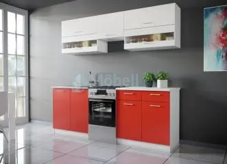 Max fehér piros konyhabútor 210 cm