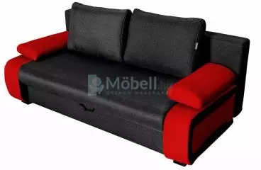 Ines szövet kanapé B, Fekete-Piros