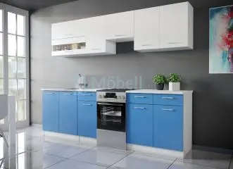 Max konyhabútor 250 cm Fehér - Kék