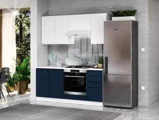 Italy Mdf Navi kék konyhabútor 180 cm