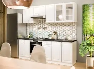 Athén Mdf Fehér konyhabútor 240 cm