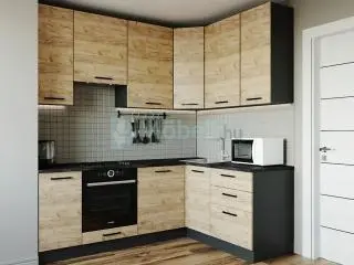 Nova Korona tölgy Sarok Konyhabútor 220 x 160 cm