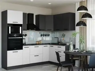 Montana Fehér-Szürke Sarok konyhabútor 240 x 160 cm