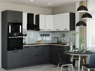 Montana Szürke-Fehér Sarok konyhabútor 240 x 160 cm