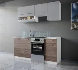 Duna oliva ezüst konyhabútor 170 cm