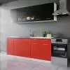 Max fekete piros konyhabútor 200 cm