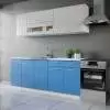 Max szürke kék konyhabútor 200 cm