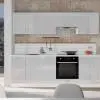 Classic 1 magasfényű fehér konyhabútor 240 cm