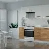 Arona Fehér - Natúr konyhabútor 200 cm
