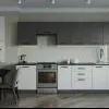 Marina Antracit - Fehér konyhabútor 290 cm