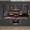 Harmony Lux Antracit Konyhabútor 380 cm